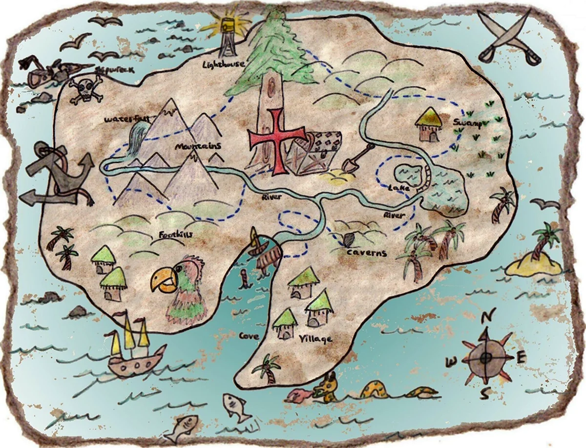 Покажи карта маленькая. Карта сокровищ. Пиратская карта. Крата сокровищ для детей. Карта сокровищ для детей.